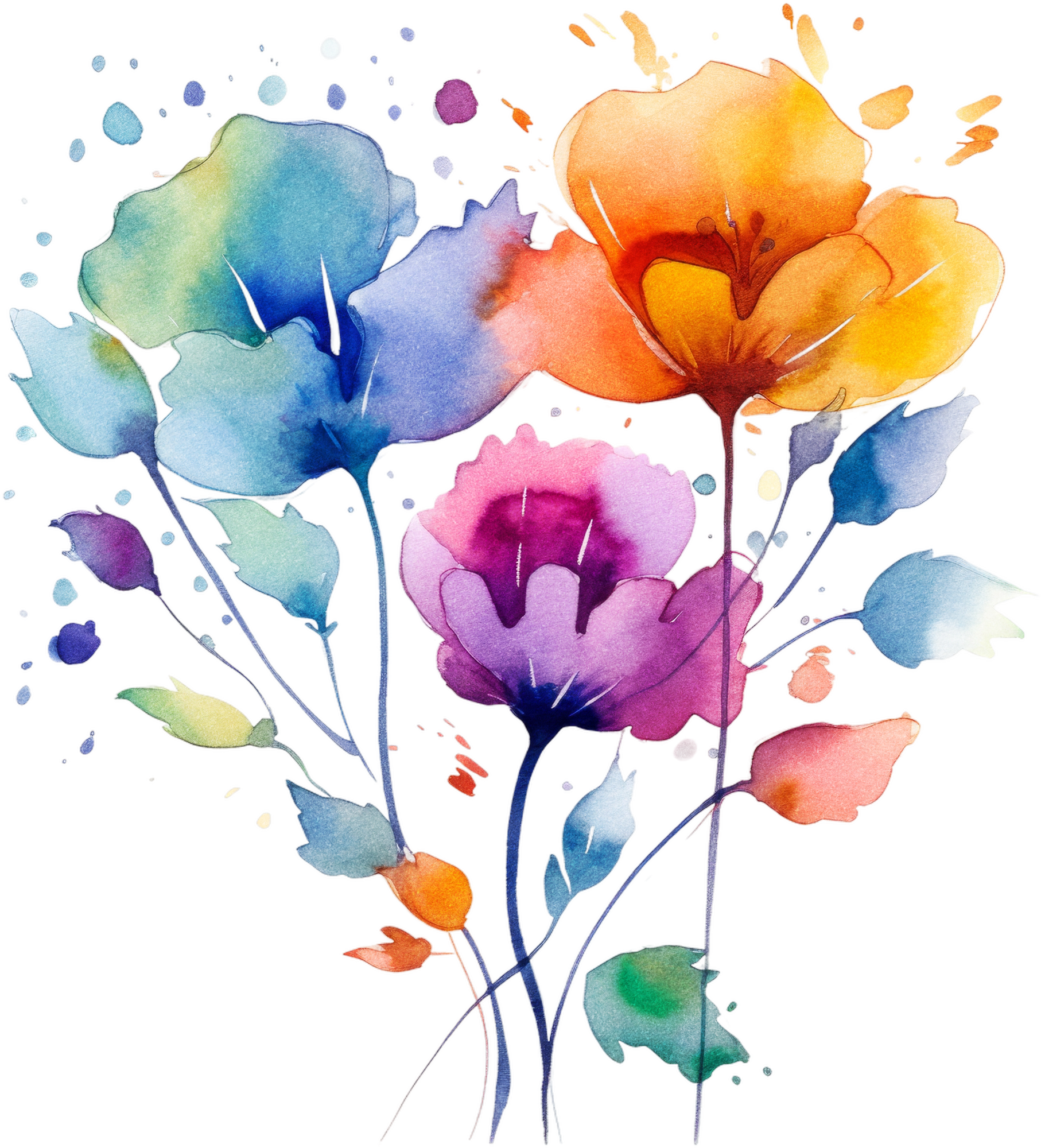 Vibrant Abstract Floral