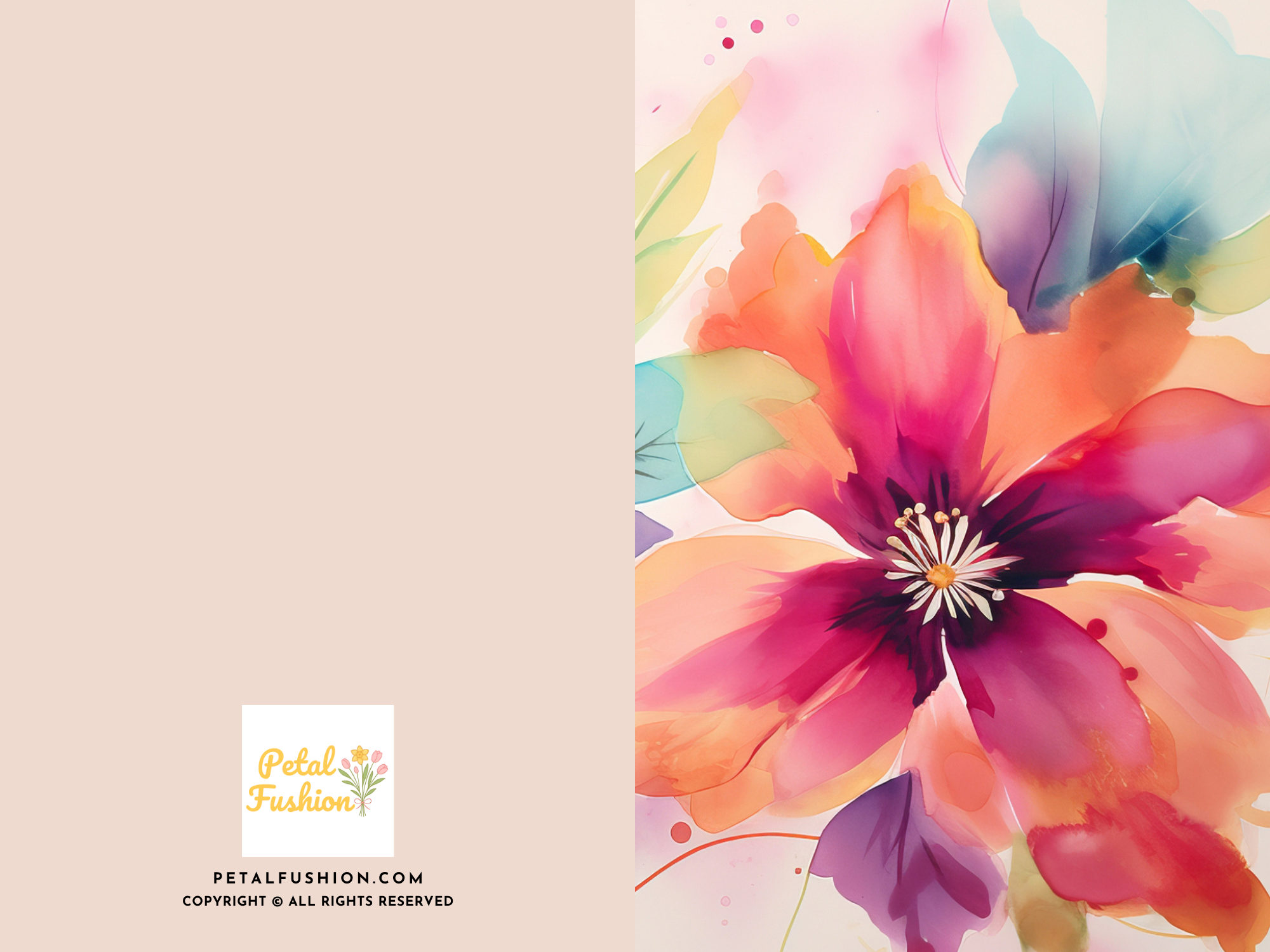 Morden Abstract Foldable Greeting Card - A7 (Digital Download)