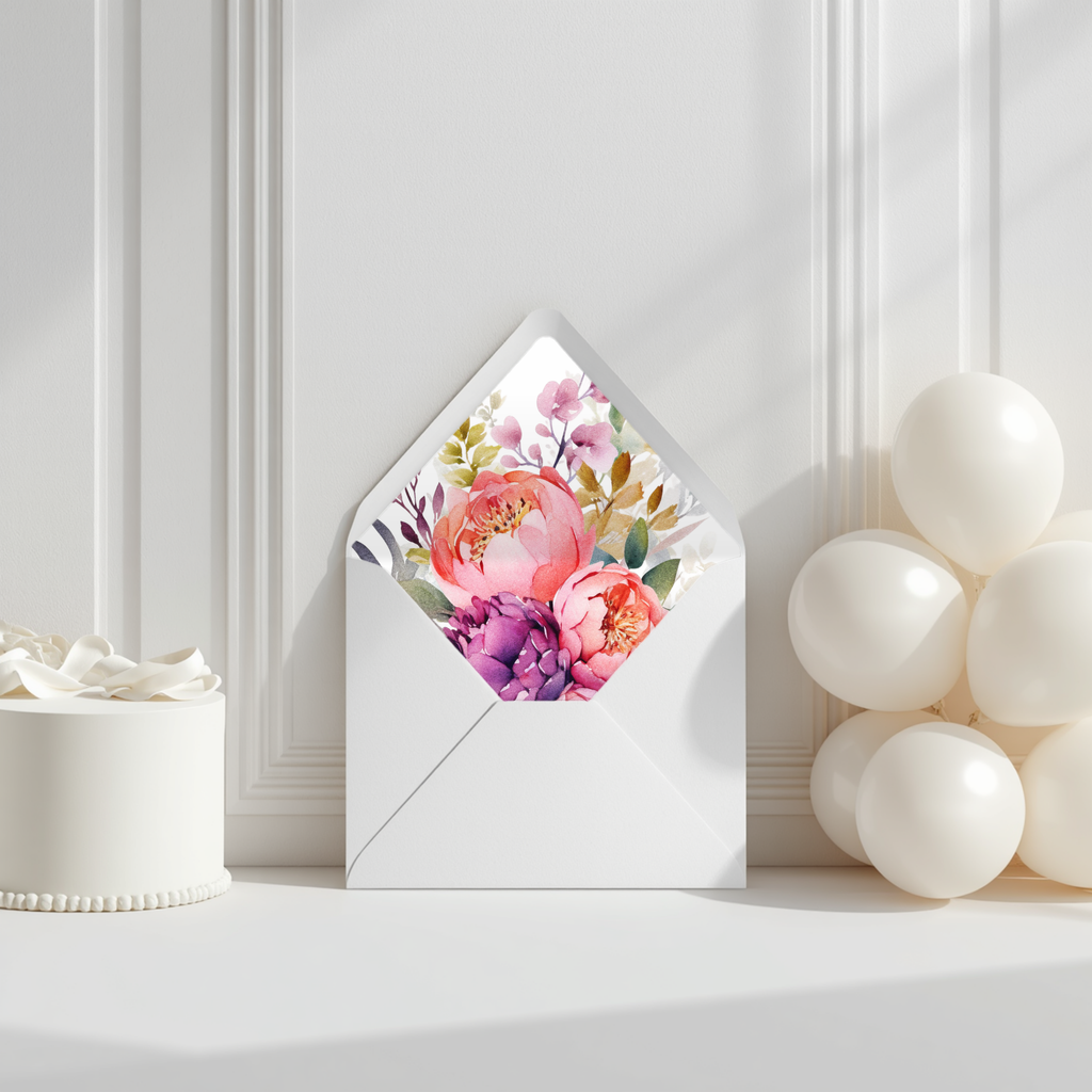 Printable Wedding Bouquet Envelope Liners 12 Sizes (Digital Download)