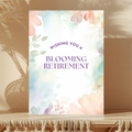 Floral Textures Foldable Retirement Card - A7 (Digital Download)