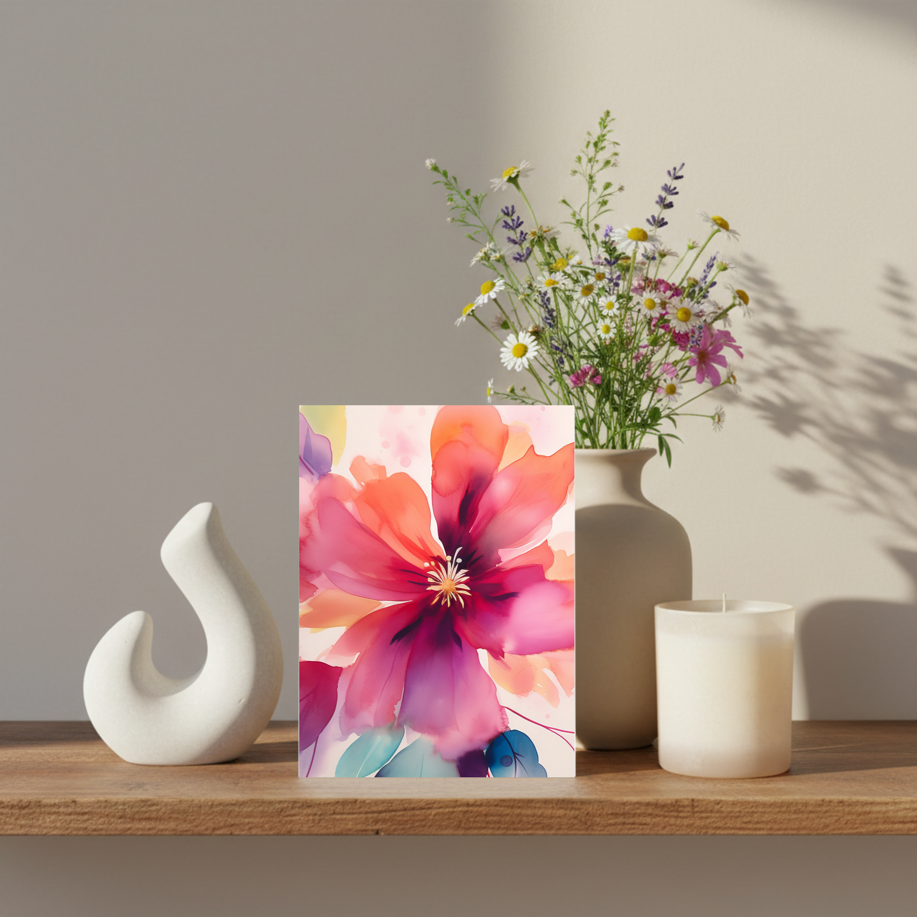 Morden Abstract Foldable Greeting Card - A7 (Digital Download)