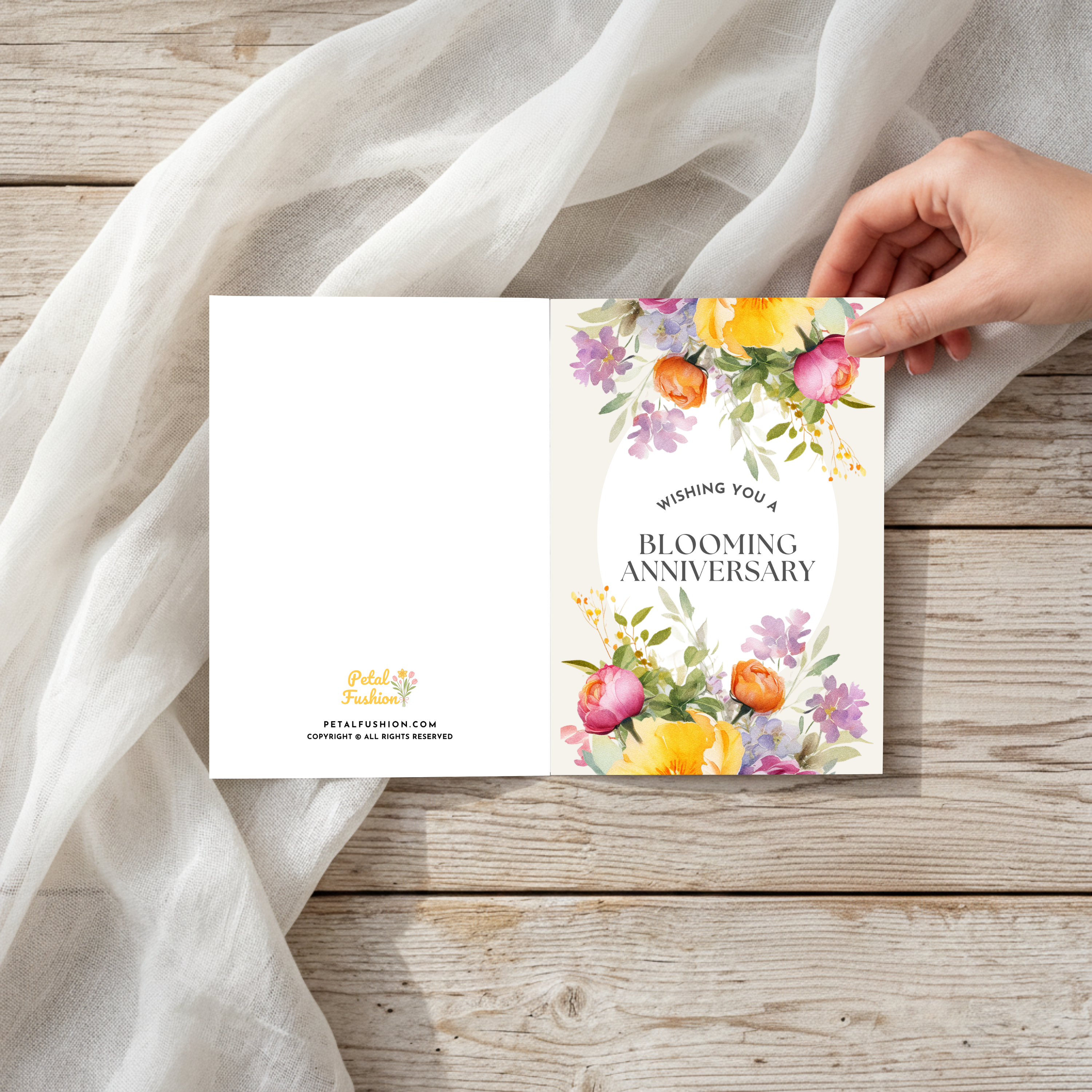 Wedding Bouquet Foldable Greeting Card - A7 (Digital Download) 02