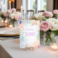 Floral Textures Foldable Wedding Card - A7 (Digital Download)