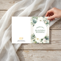 Sage & White Florals Foldable Greetings Card - A7 (Digital Download)
