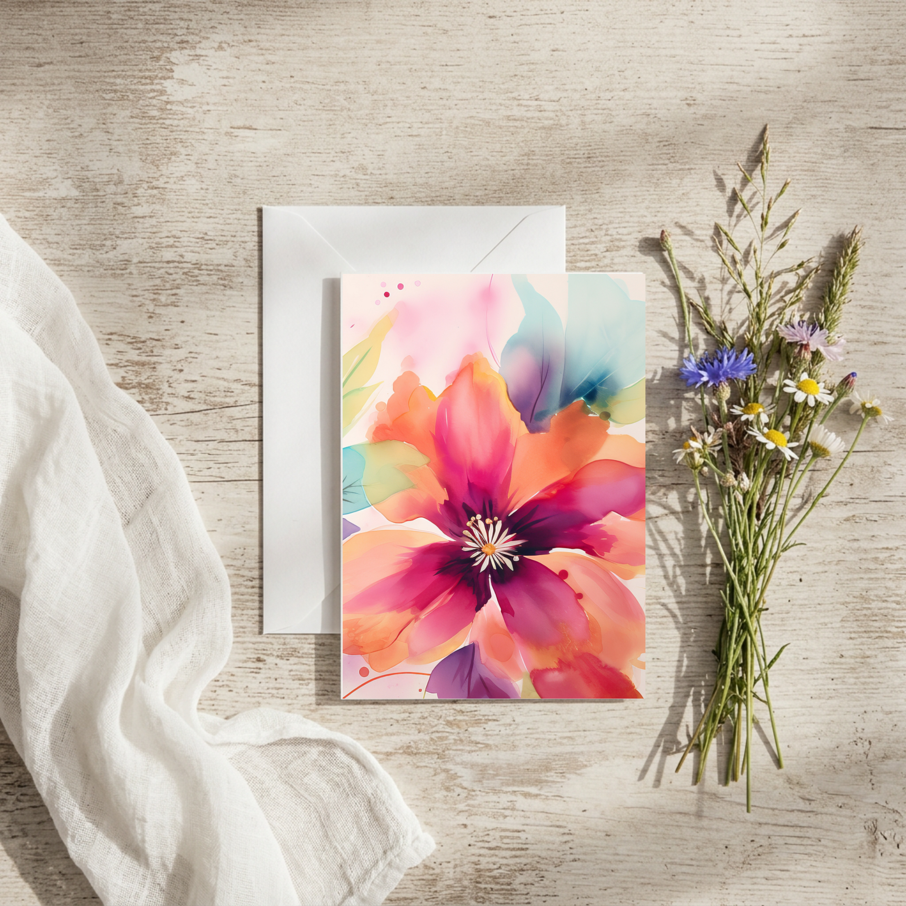 Morden Abstract Foldable Greeting Card - A7 (Digital Download)
