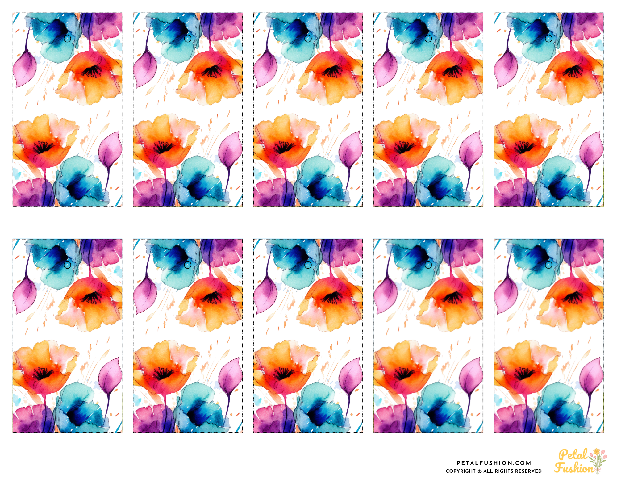 10 Abstract Florals Printable Gift Tags (Digital Download)