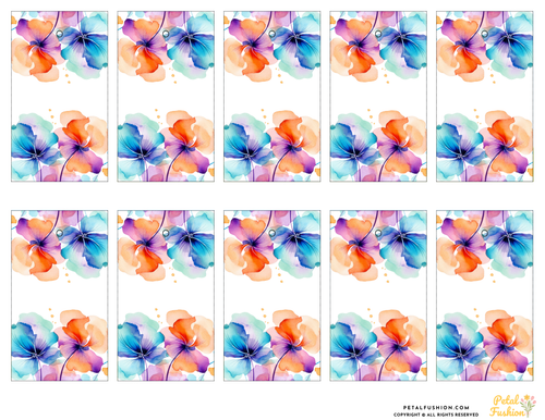 10 Abstract Florals Printable Gift Tags (Digital Download)