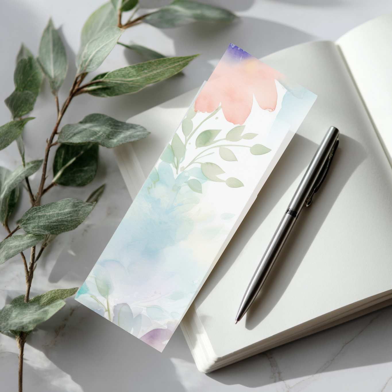 4 Printable Floral Textures Bookmarks (Digital Download)