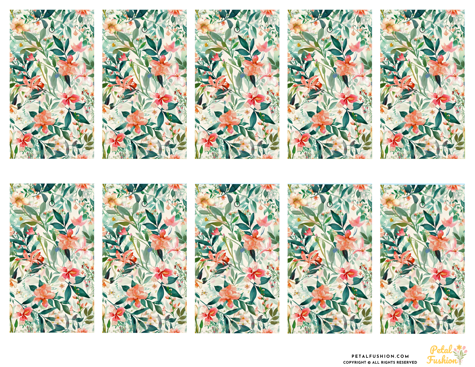 10 Printable Botanical Garden Gift Tags (Digital Download)