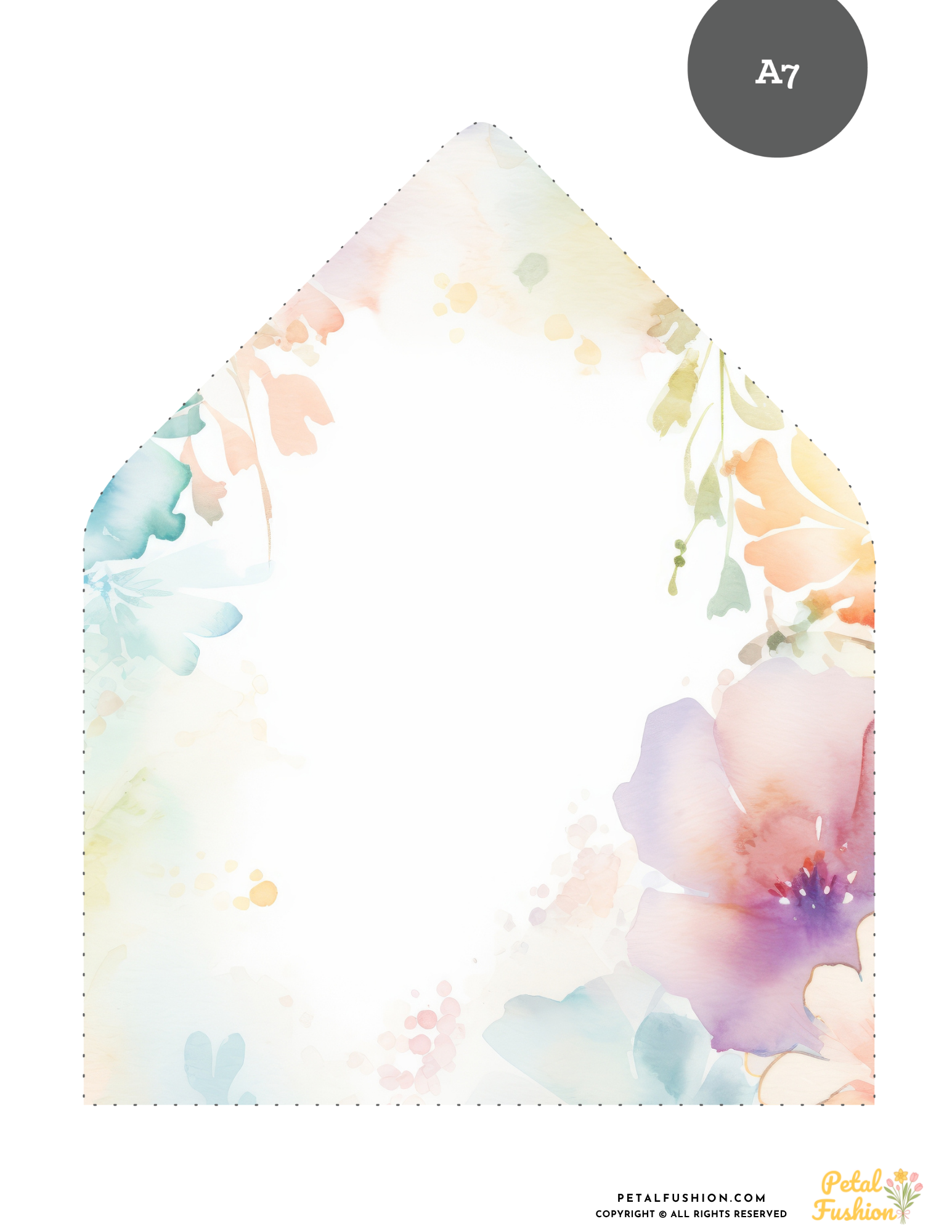 Printable Floral Textures Envelope Liners 12 Sizes (Digital Download)