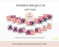 10 Printable Wedding Bouquet Gift Tags 01 (Digital Download)
