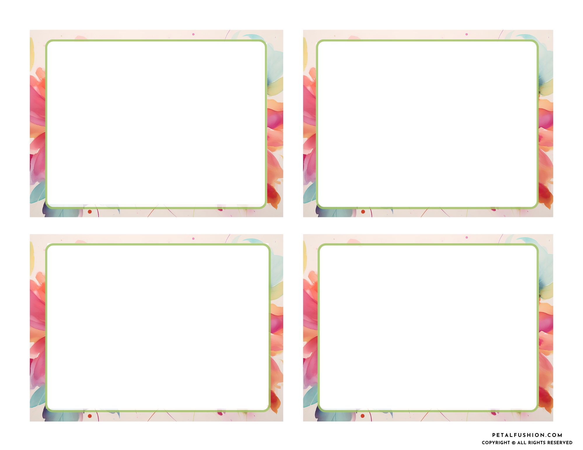 20 Modern Abstract Blank Affirmations Cards (Digital Download)
