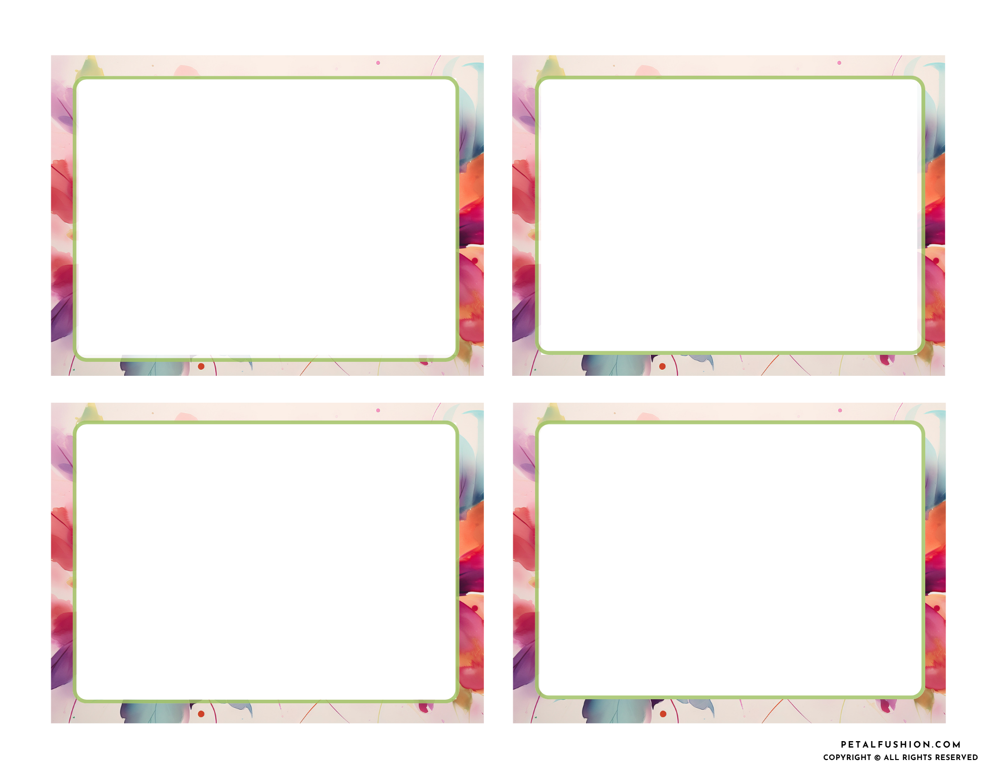 20 Modern Abstract Blank Affirmations Cards (Digital Download)
