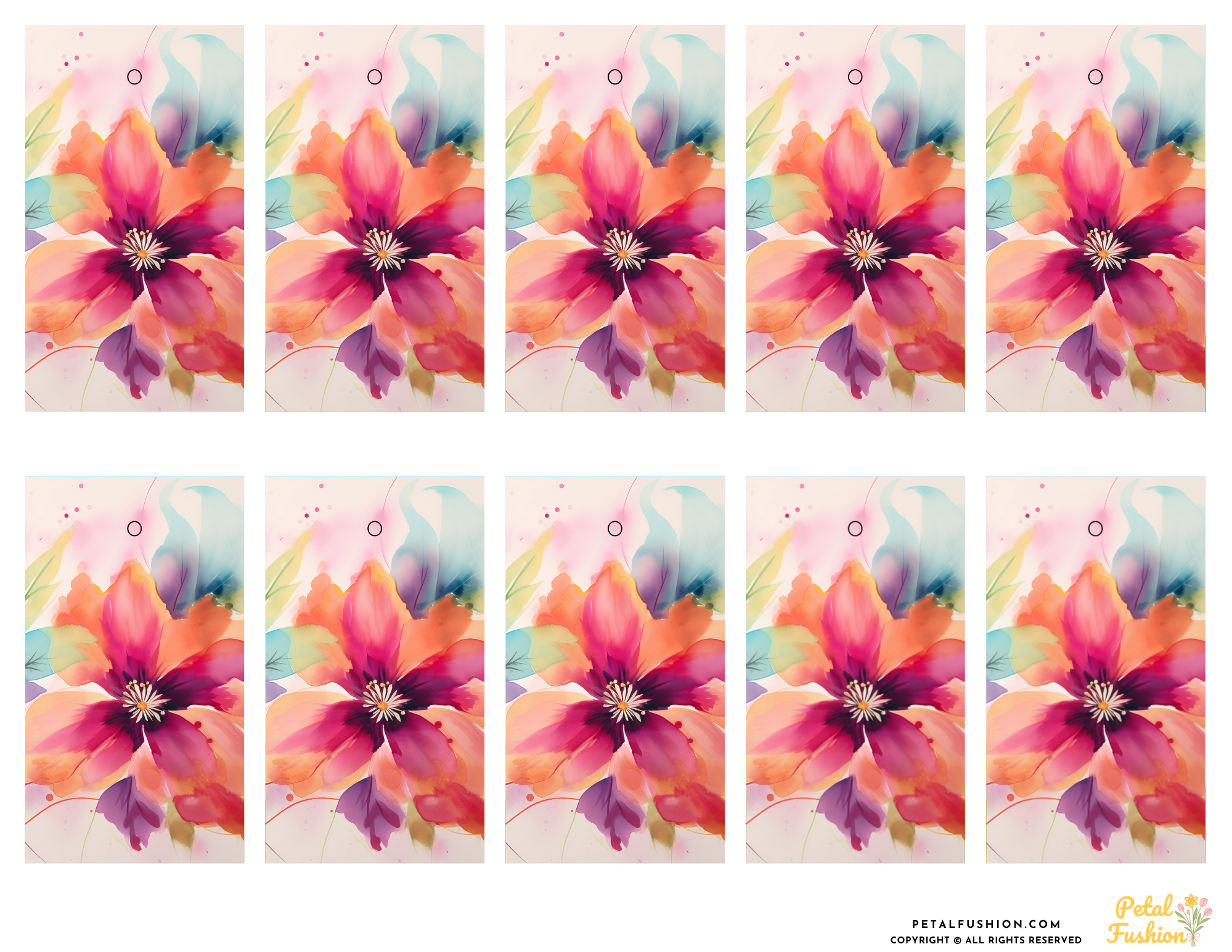 10 Printable Modern Abstract Gift Tags (Digital Download)