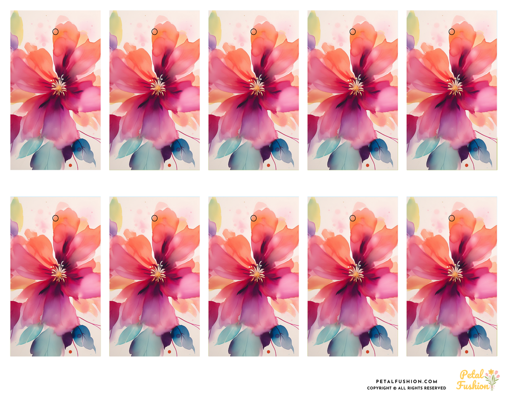 10 Printable Modern Abstract Gift Tags (Digital Download)
