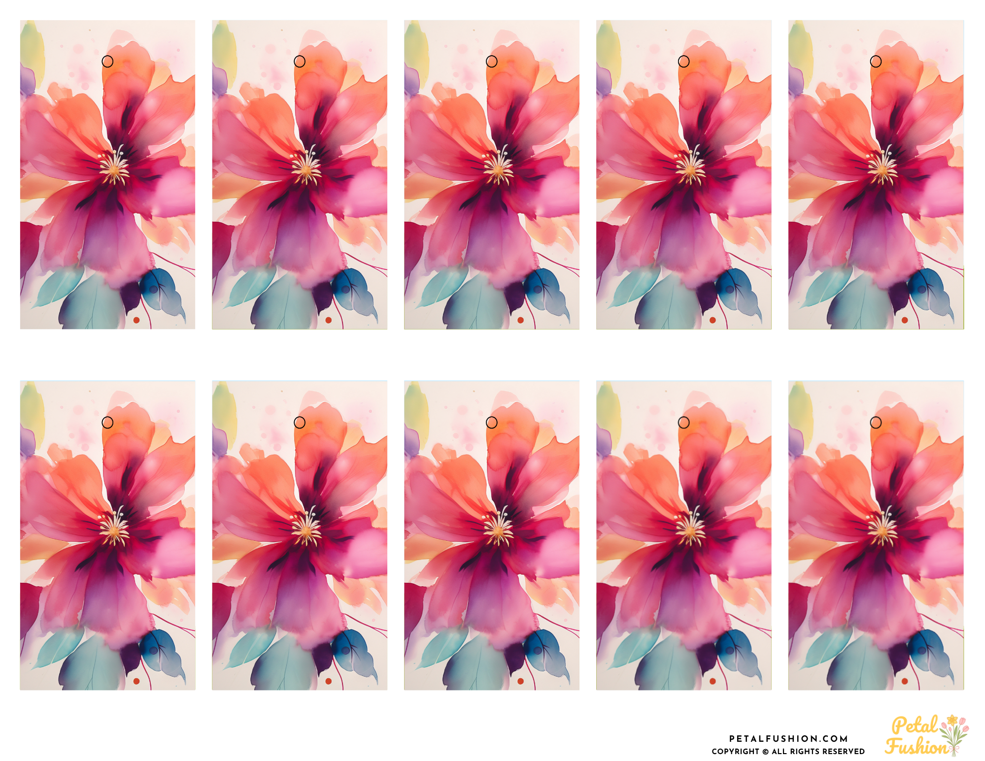 10 Printable Modern Abstract Gift Tags (Digital Download)