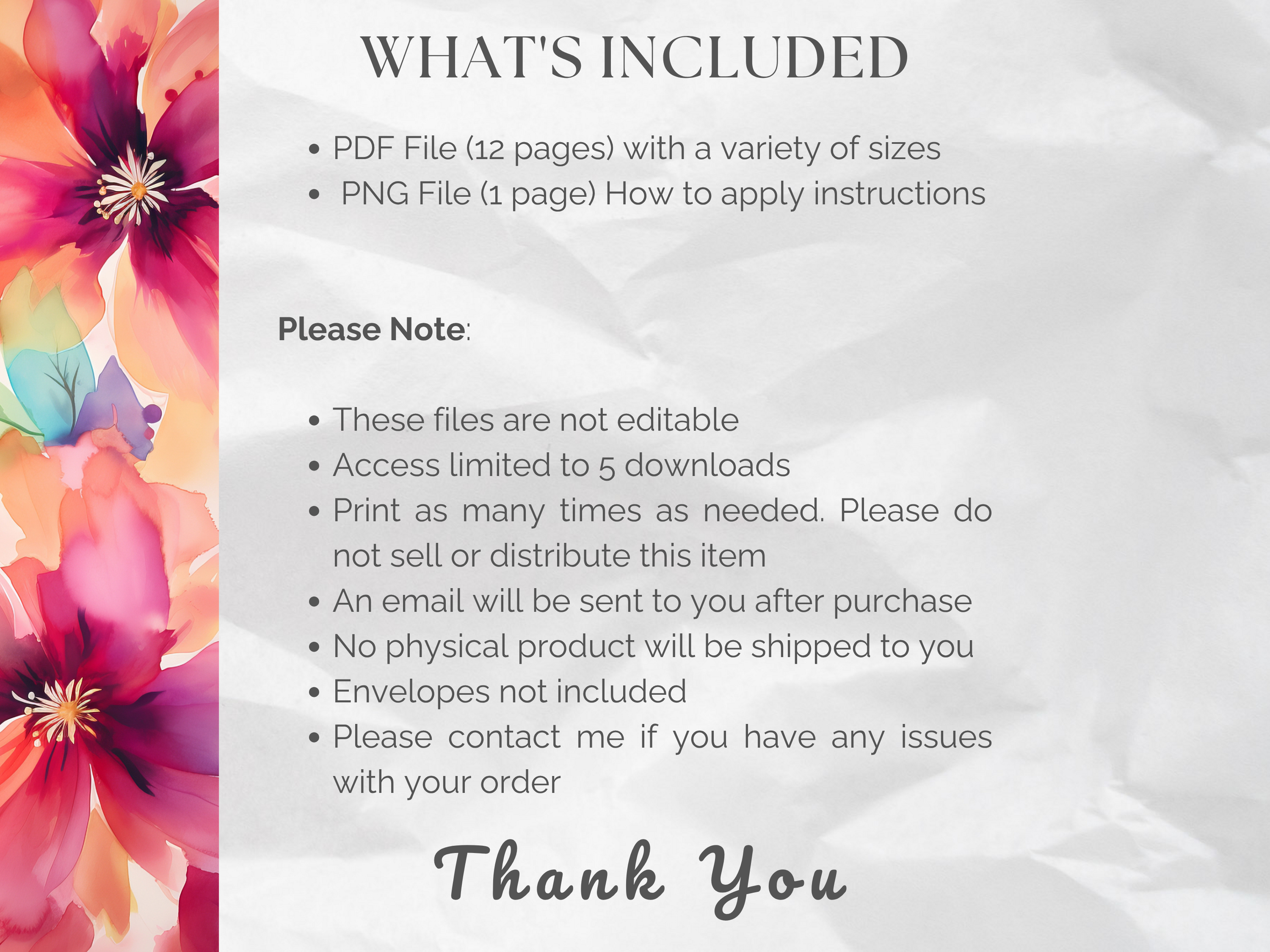 Printable Modern Abstract Envelope Liners 12 Sizes (Digital Download)