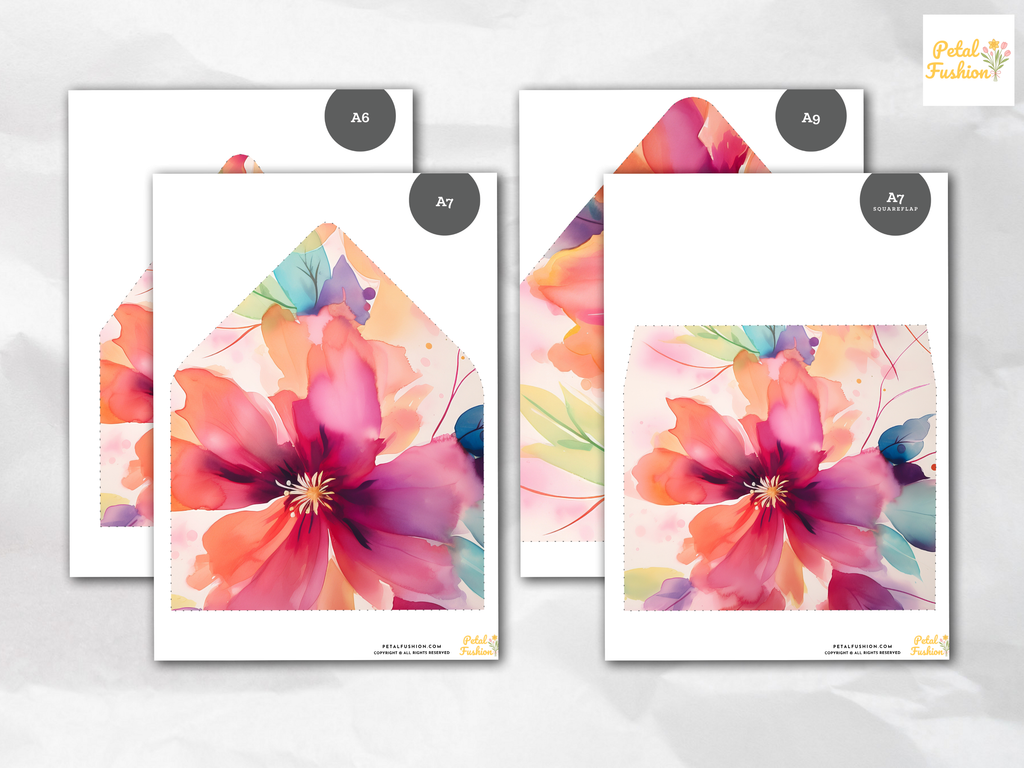Printable Modern Abstract Envelope Liners 12 Sizes (Digital Download)