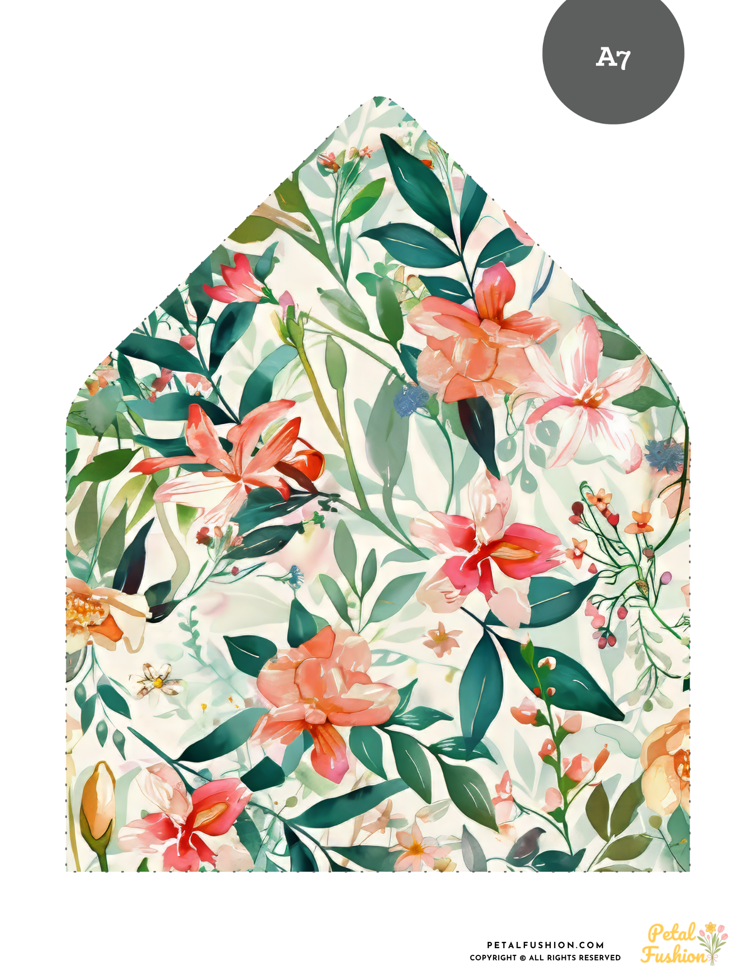 Printable Botanical Garden Florals Envelope Liners 12 Sizes (Digital Download)