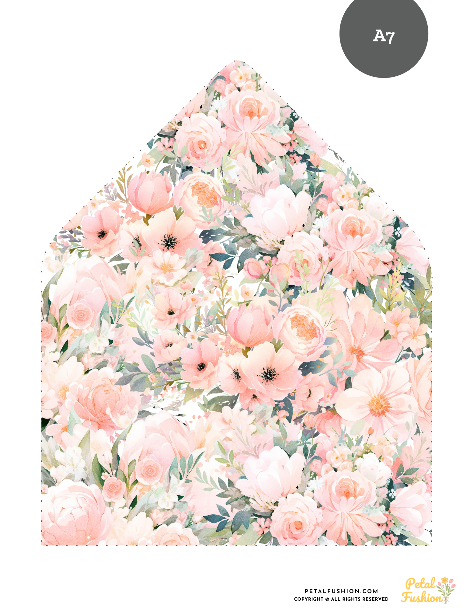 Pink Woodland Printable Envelope Liners 12 Sizes (Digital Download)
