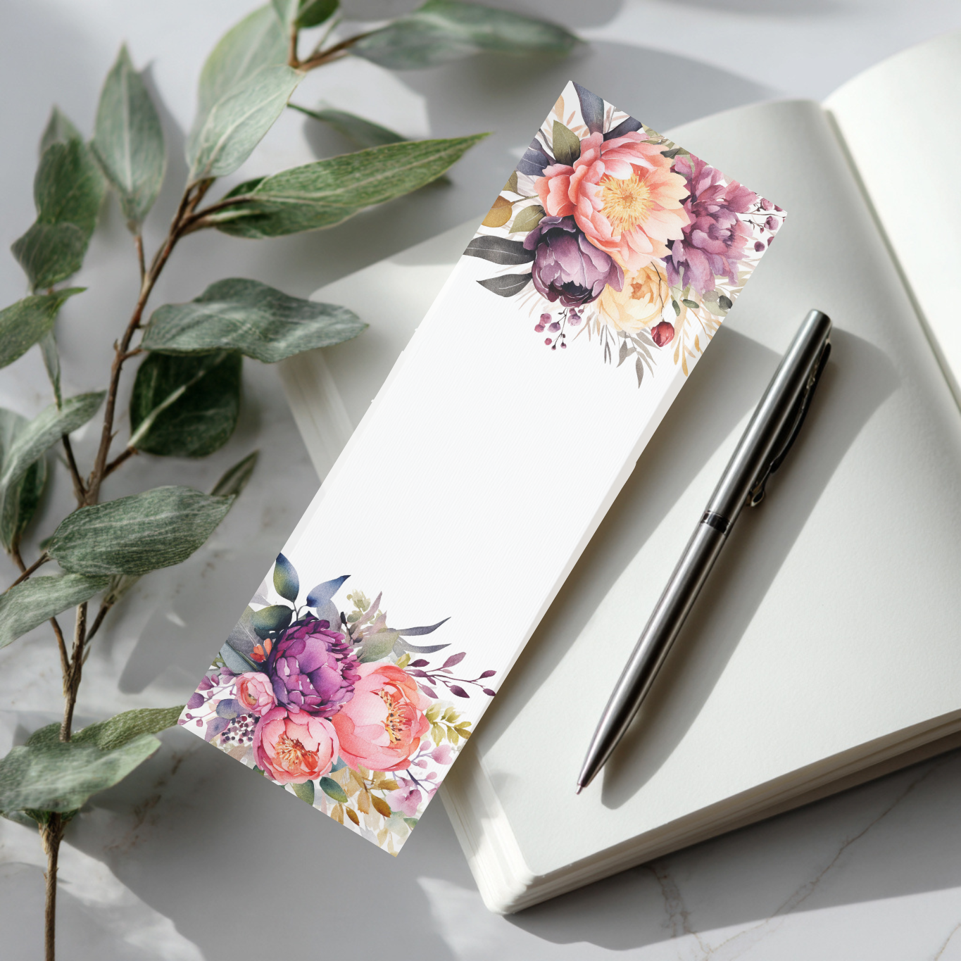 4 Printable Wedding Bouquet Bookmarks (Digital Download) 01