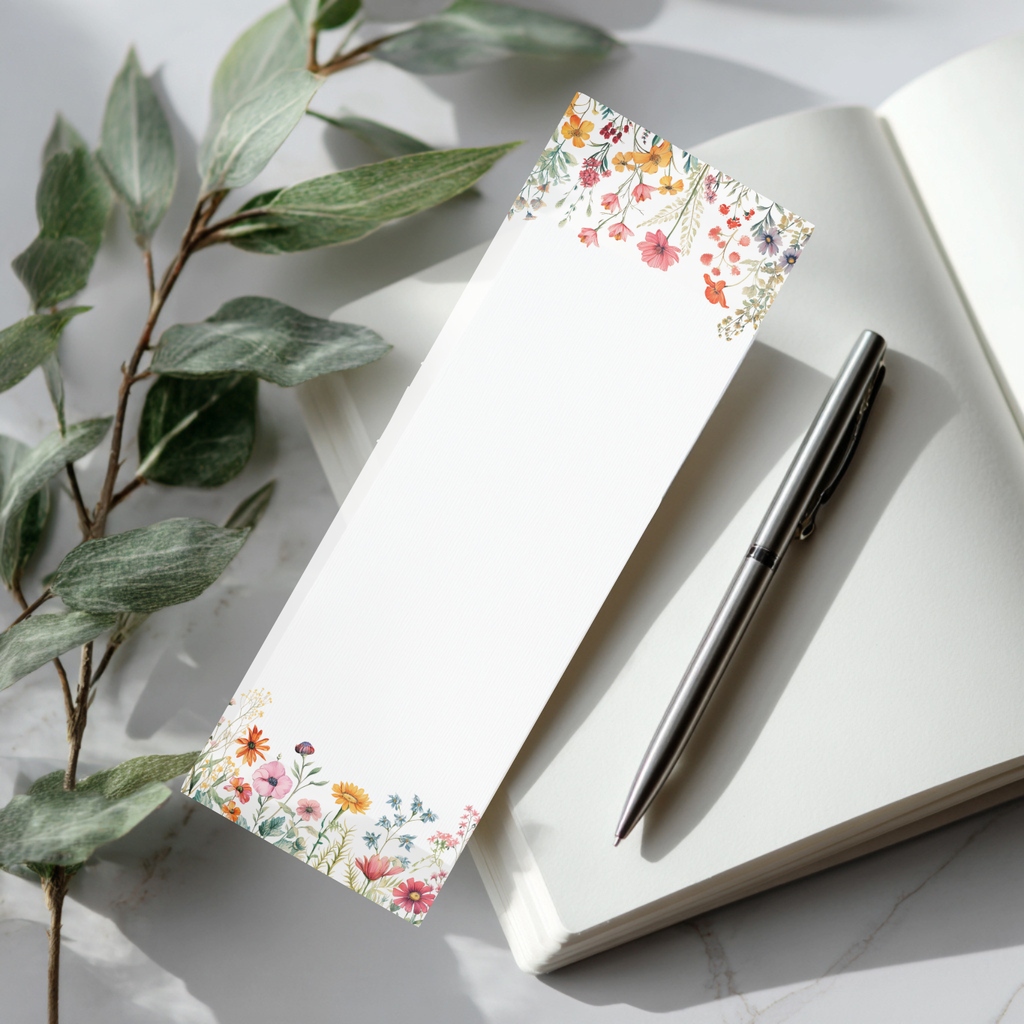 4 Wildflowers Printable Bookmarks (Digital Download)