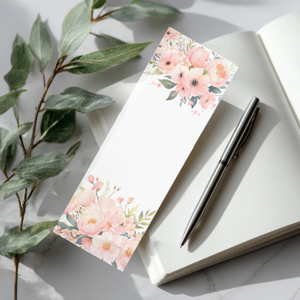 4 Pink Woodland Printable Bookmarks (Digital Download)