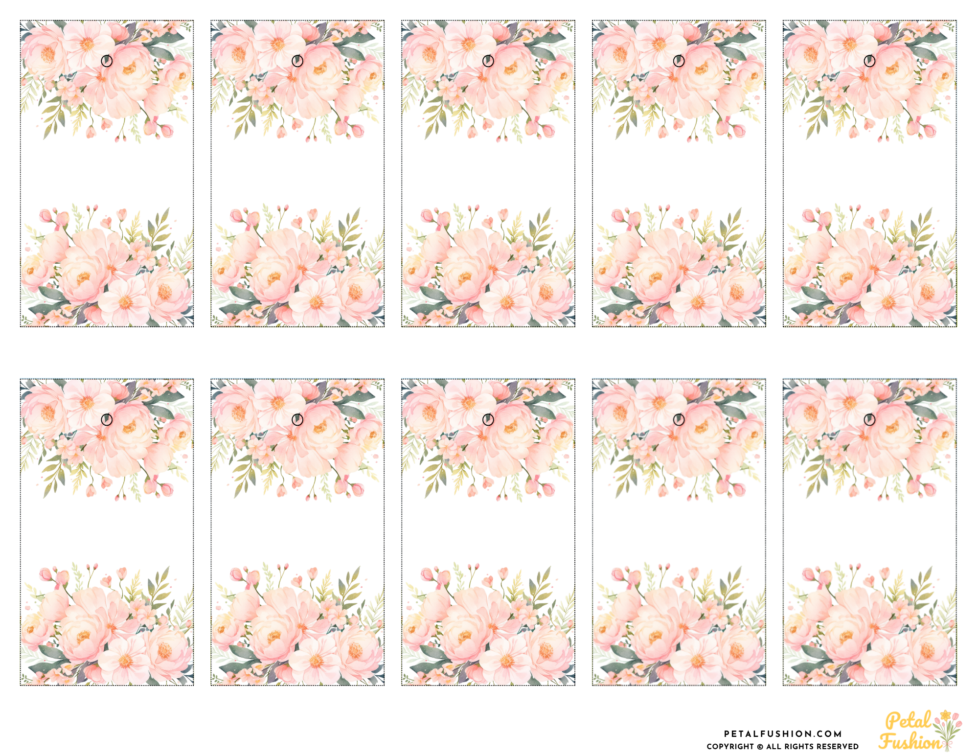 10 Printable Pink Woodland Gift Tags (Digital Download)