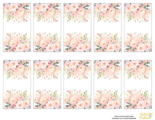 10 Printable Pink Woodland Gift Tags (Digital Download)