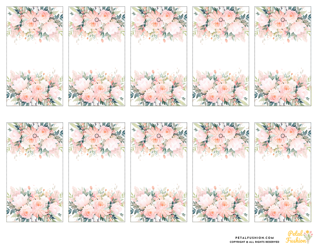 10 Printable Pink Woodland Gift Tags (Digital Download)