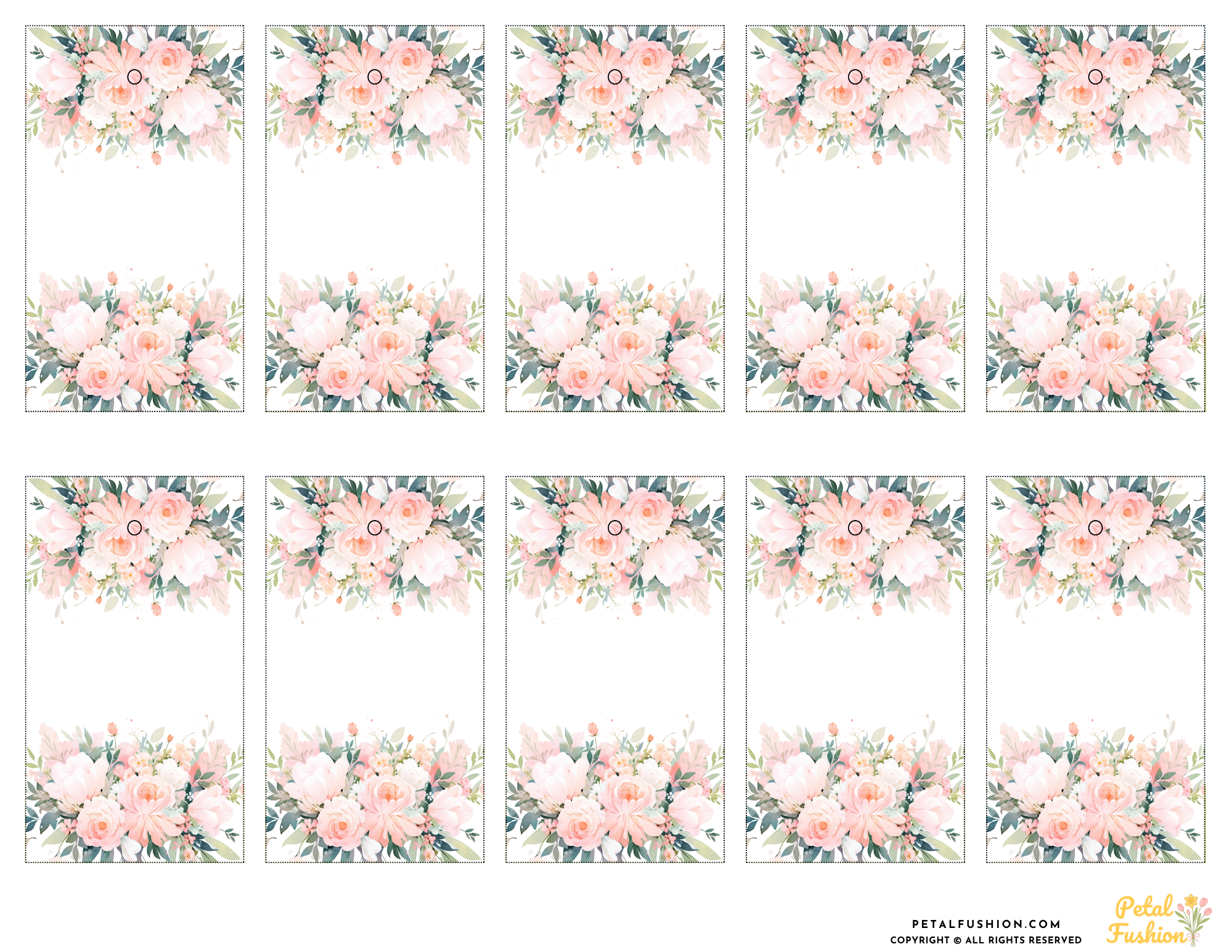 10 Printable Pink Woodland Gift Tags (Digital Download)
